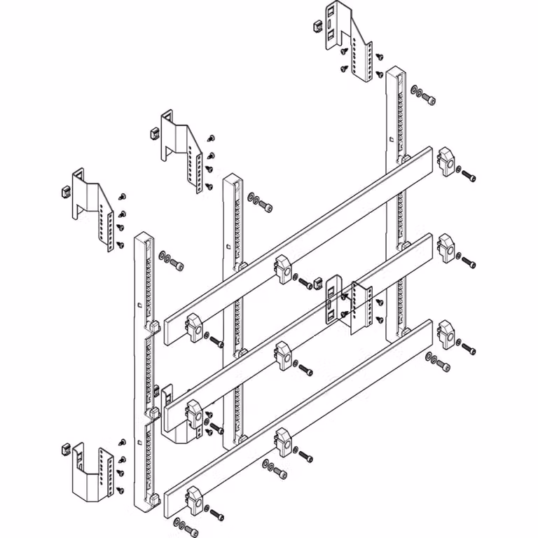 Modulo barra collettrice ABN a incasso 3FB/5RE 185 mm con CU 50x10 mm, a 3 poli, EBM 150 mm MTSC35983