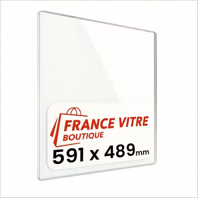 Vetro di ricambio per stufa a legna e caminetto resistente al fuoco, L: 59,1 cm x P: 48,9 cm x H: 0,4 cm