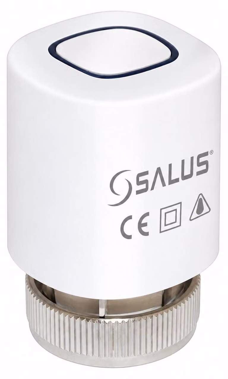 Attuatore termico Salus, 230V, normalmente chiuso (NC), filettatura M30x1,5, apertura iniziale, grado di protezione IP54, 1 pezzo.