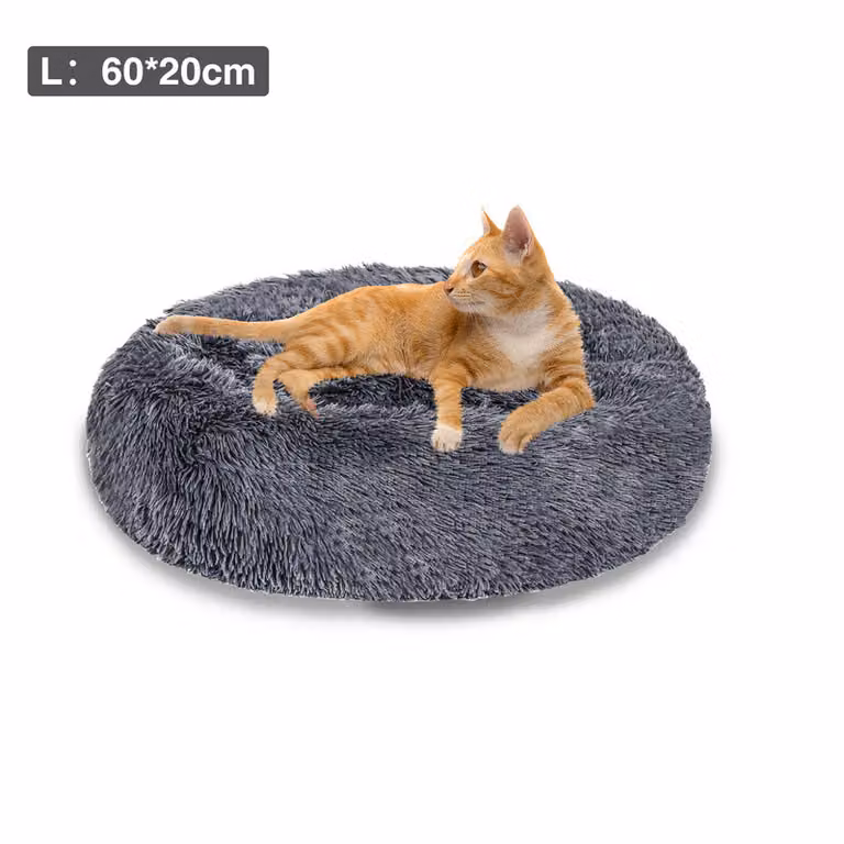 Jopassy cane letto peluche posto letto cane cuscino gatto lavabile antiscivolo confortevole 60cm grigio scuro