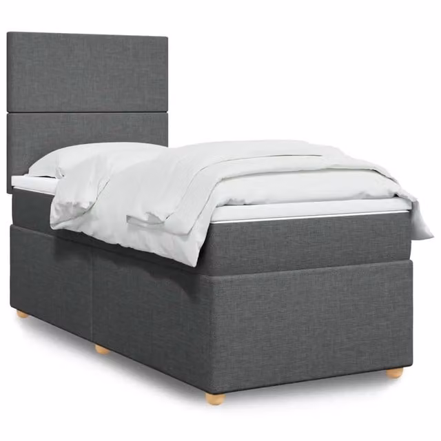 Letto Ibrido con Giroletto a Molle e Materasso vidaXL, Grigio e Bianco, L/P/H: 90 x 190 x 150,5 cm