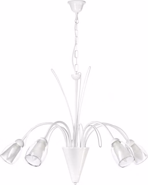 Lampadario da soffitto Onli moderno in metallo e vetro bianco trasparente