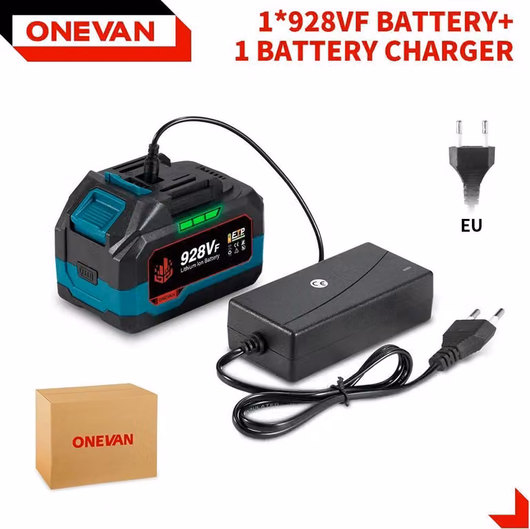 Batteria agli ioni di litio per utensili elettrici - 928VF 18 V - 22900 mAh - Ricaricabile - Con caricabatterie (1 pezzo) - 1× batteria - Nero