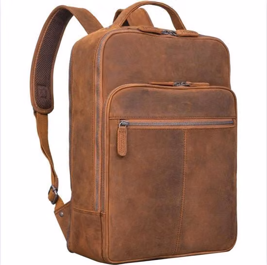 Borsa in Pelle di Cuoio per Uomo XL Borsa da Ufficio con Porta Laptop Grande Borsa da Lavoro con Molte Tasche e Sistema di Trasporto Vintage Fatto a Mano