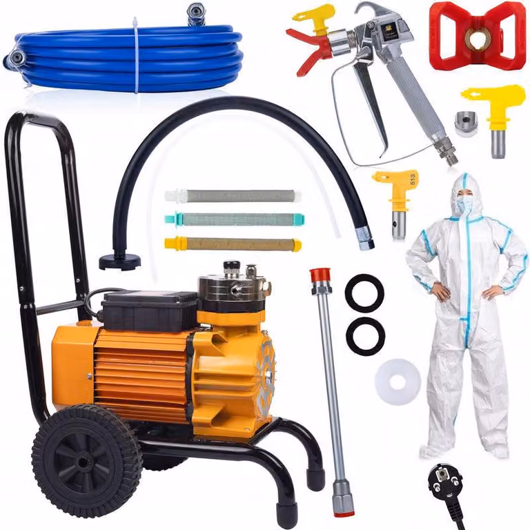 Sistema professionale di verniciatura a spruzzo con motore potente – Pistola a spruzzo da 3500W per pareti e legno