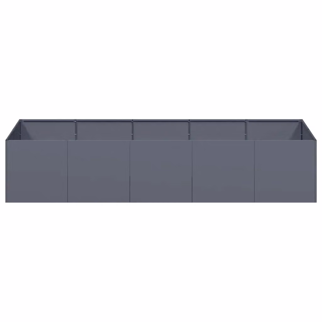 Fioriera moderna da esterno HELLOSHOP26 colore antracite con supporto interno in acciaio, L: 200 cm, P: 80 cm, H: 40 cm – 2