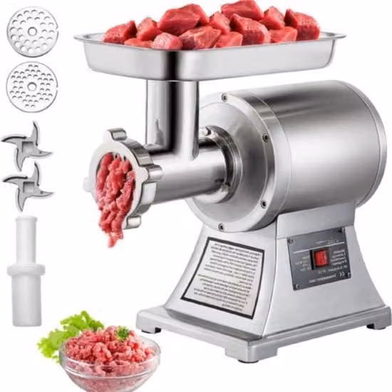 Messa di carne elettrica compatta - Mulinello per carne - 2 Dischi - 250kg/Orario - Grigio