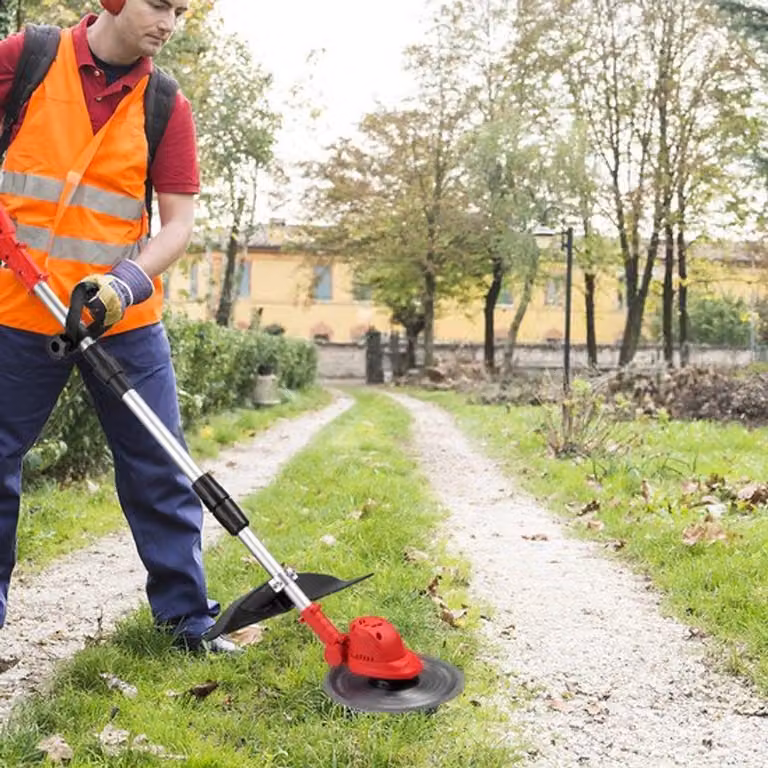 Tagliaerba elettrico senza fili - Motore brushless - Larghezza di taglio di 10 pollici - Attrezzo da giardino pieghevole
