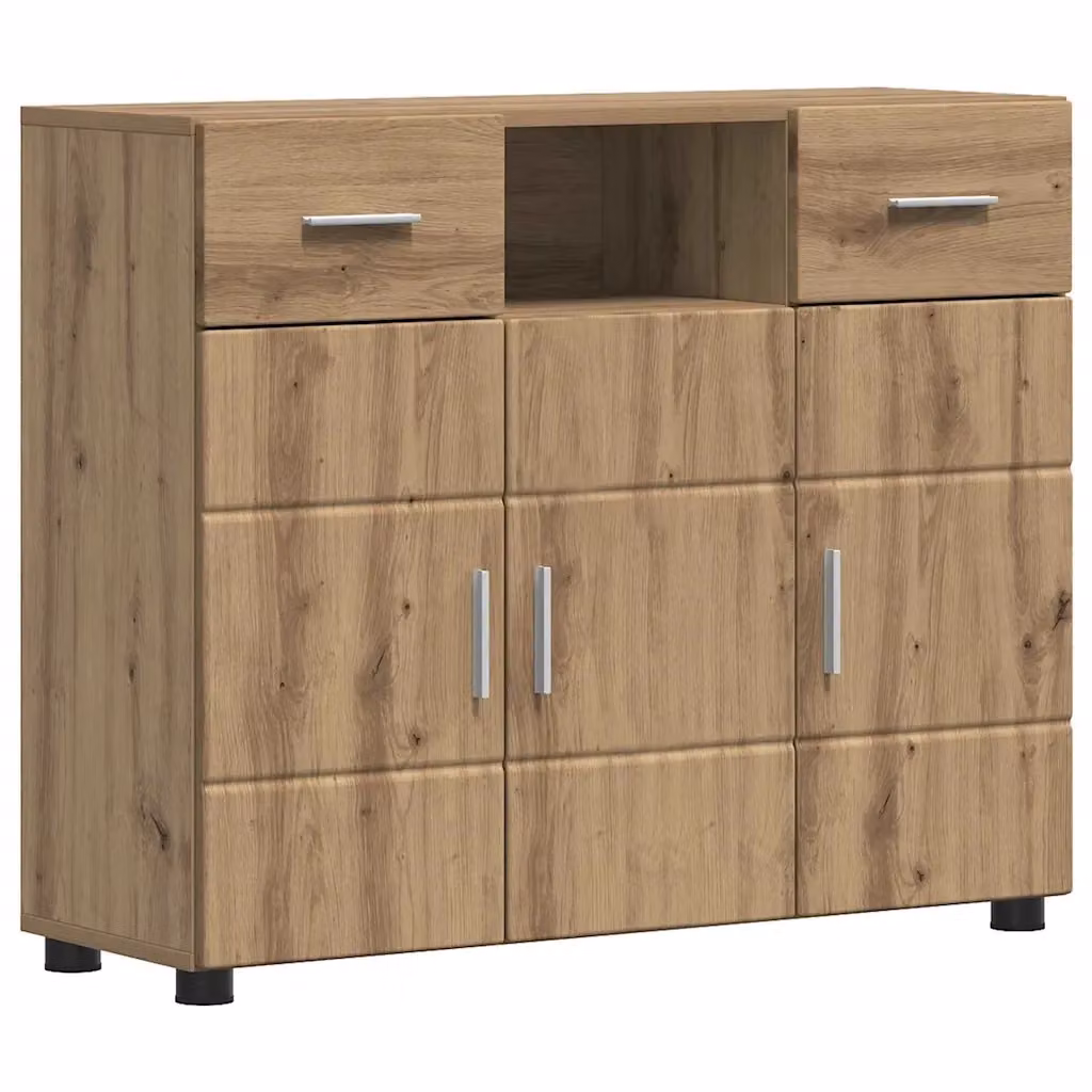 Credenza Buffet da Cucina Moderna vidaXL in Rovere Marrone L: 88,5 cm, P: 30,5 cm, H: 73 cm – 2