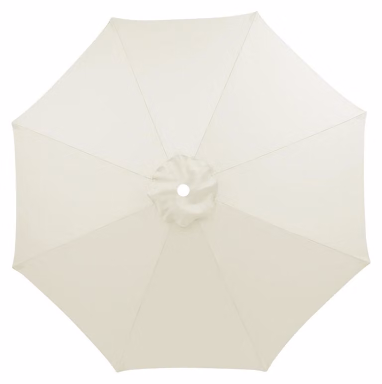 Copertura di ricambio per ombrellone, diametro 270 cm, 6 stecche, color beige, protezione UV, resistente al vento, in poliestere