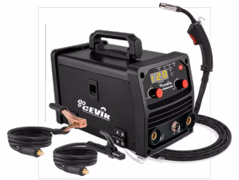Saldatrice inverter da 120 A - Filo animato da 0,9 mm - Potenza: 11040 W - Portatile
