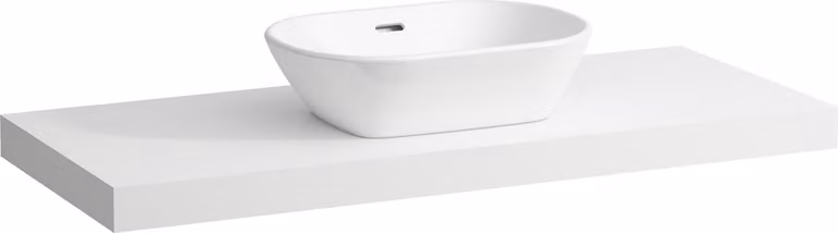 LAUFEN LANI Plan de toilette, une découpe au centre, 1185x495x65mm, H4046711122601, H4046711122601