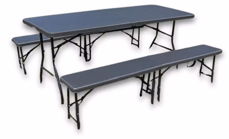 Tavolo pieghevole da picnic con 2 panche