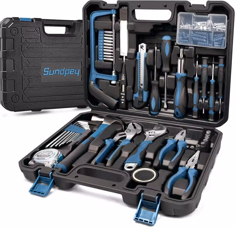 Sundpey Set di utensili da 148 pezzi cricchetto cacciavite pinze tester di tensione