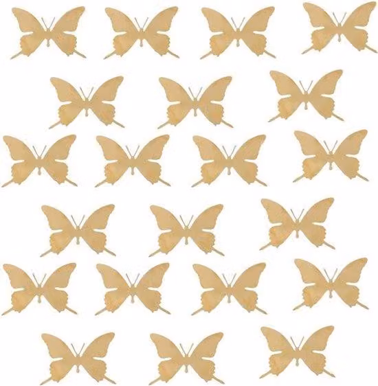 Adesivi murali 3D effetto metallico lucido - 18 pezzi - color oro - ideali per la decorazione della camera da letto - adatti a diverse superfici