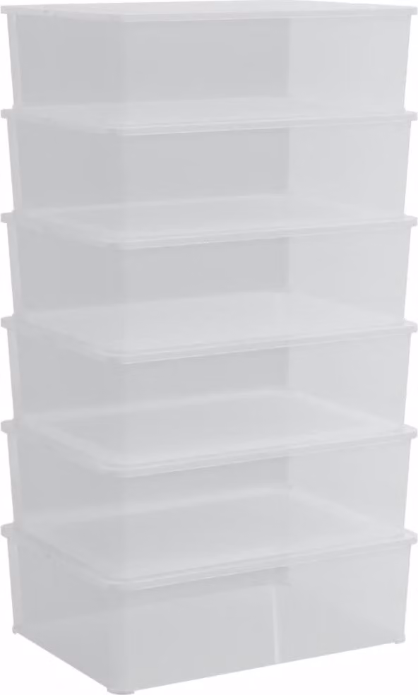 Contenitori in Plastica 6 pz 25 L Impilabili