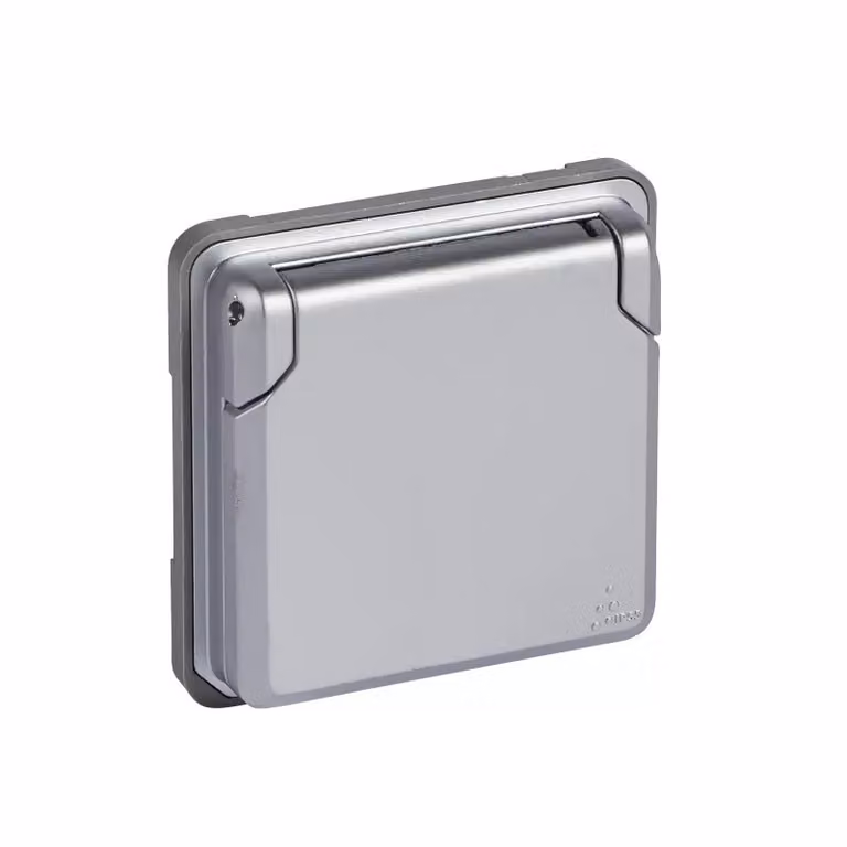 Presa Schuko IP44 grigio Soliroc - Presa 077834