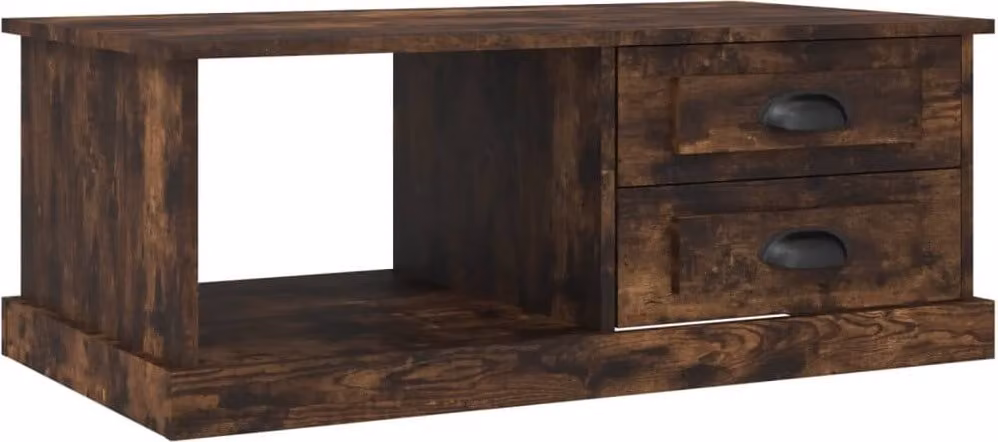 Tavolino da Salotto Rovere Fumo 90x50x35 cm Legno Multistrato