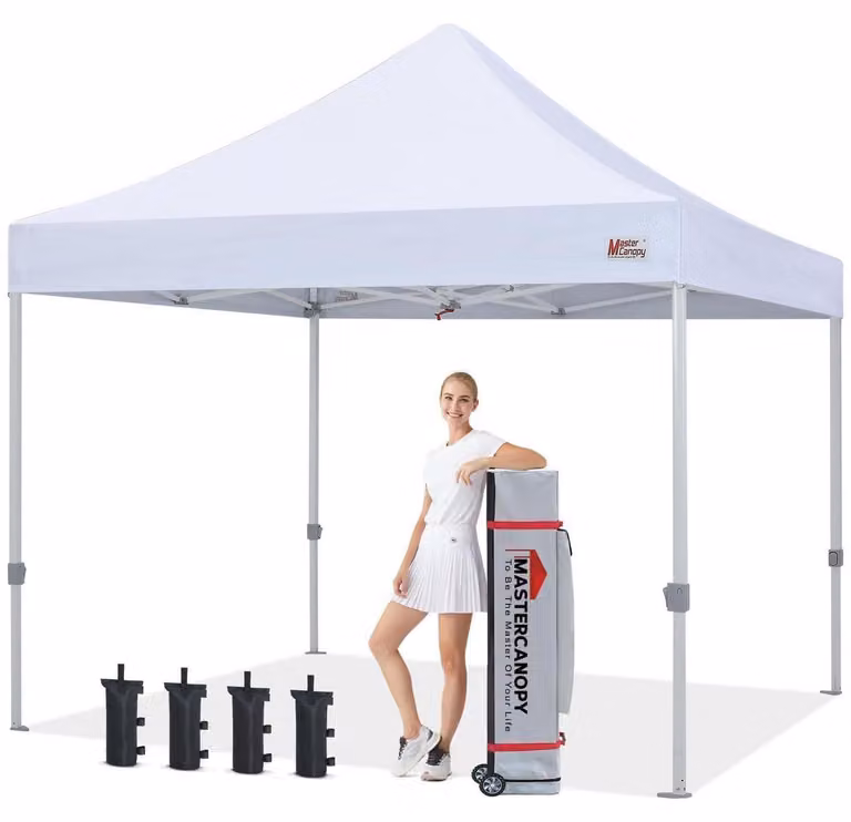 Padiglione pop-up 3x3 metri, robusto, per uso commerciale, ideale per eventi e mercati, colore bianco