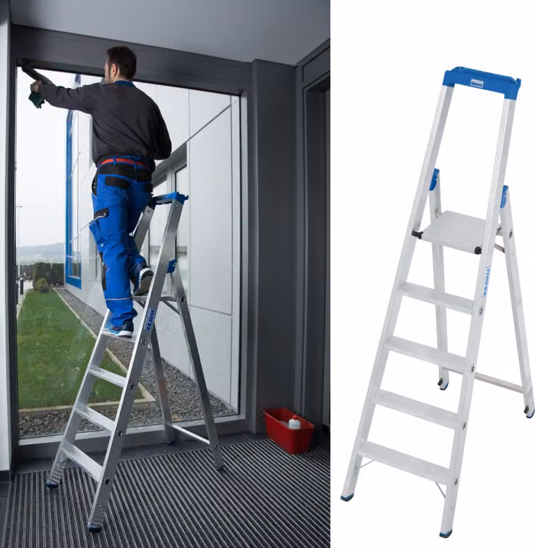 KRAUSE Stabilo Professional Stufen-Stehleiter 5 Stufen 3,20m Arbeitshöhe