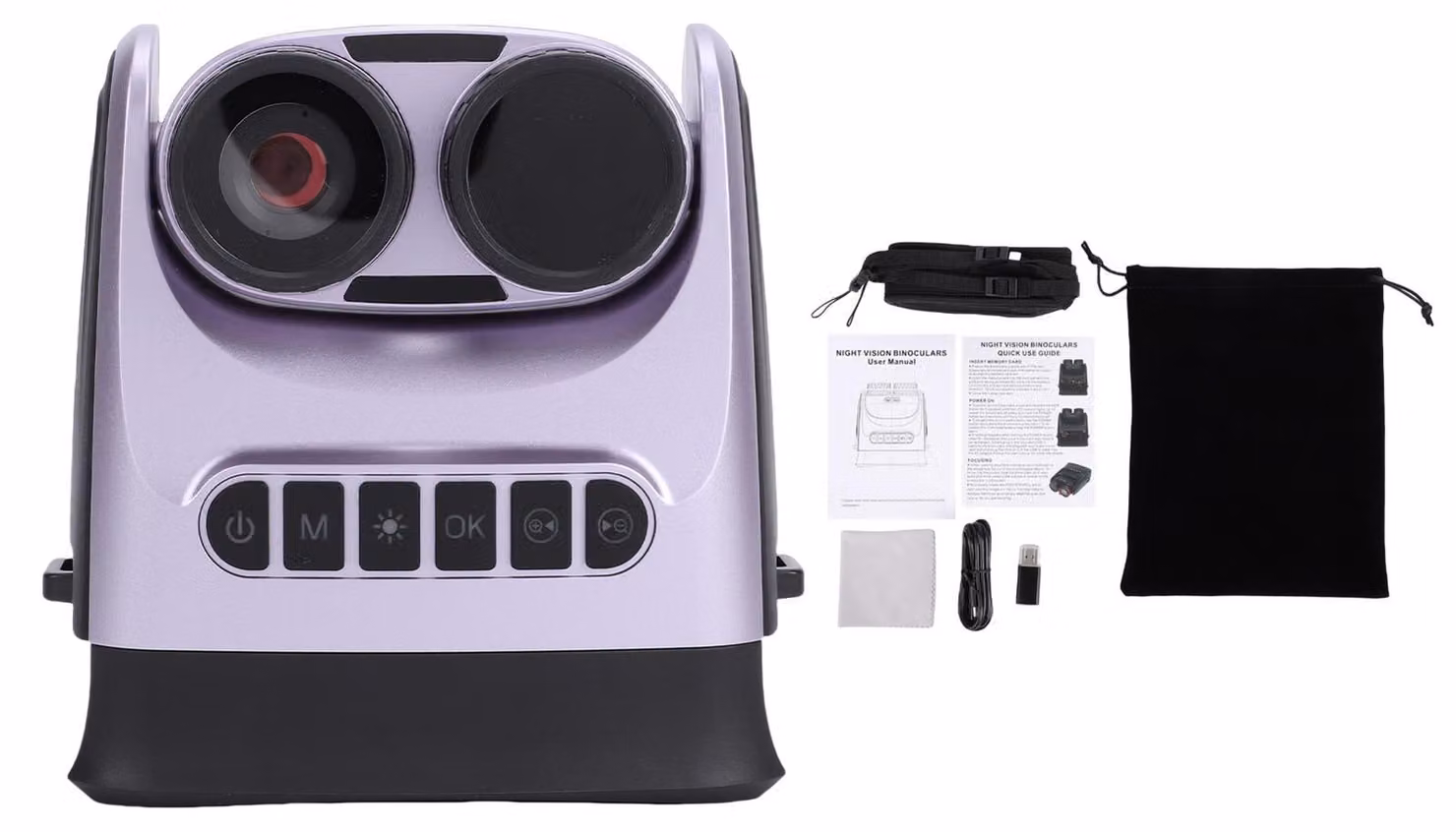 Binocolo 4K, zoom a colori 15x, fotocamera HD da 48 MP con bussola, dispositivo per il birdwatching all'aperto ideale per il campeggio e i viaggi, scheda di memoria da 32 GB