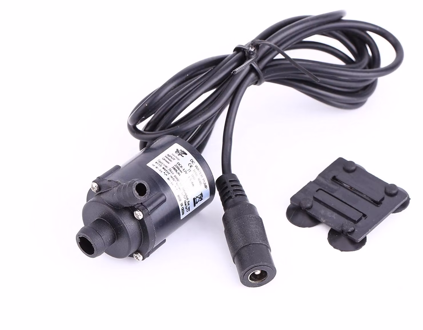 Pompa sommergibile a 6-12V DC, portata 280 litri/ora, senza spazzole, in acciaio inossidabile, colore nero