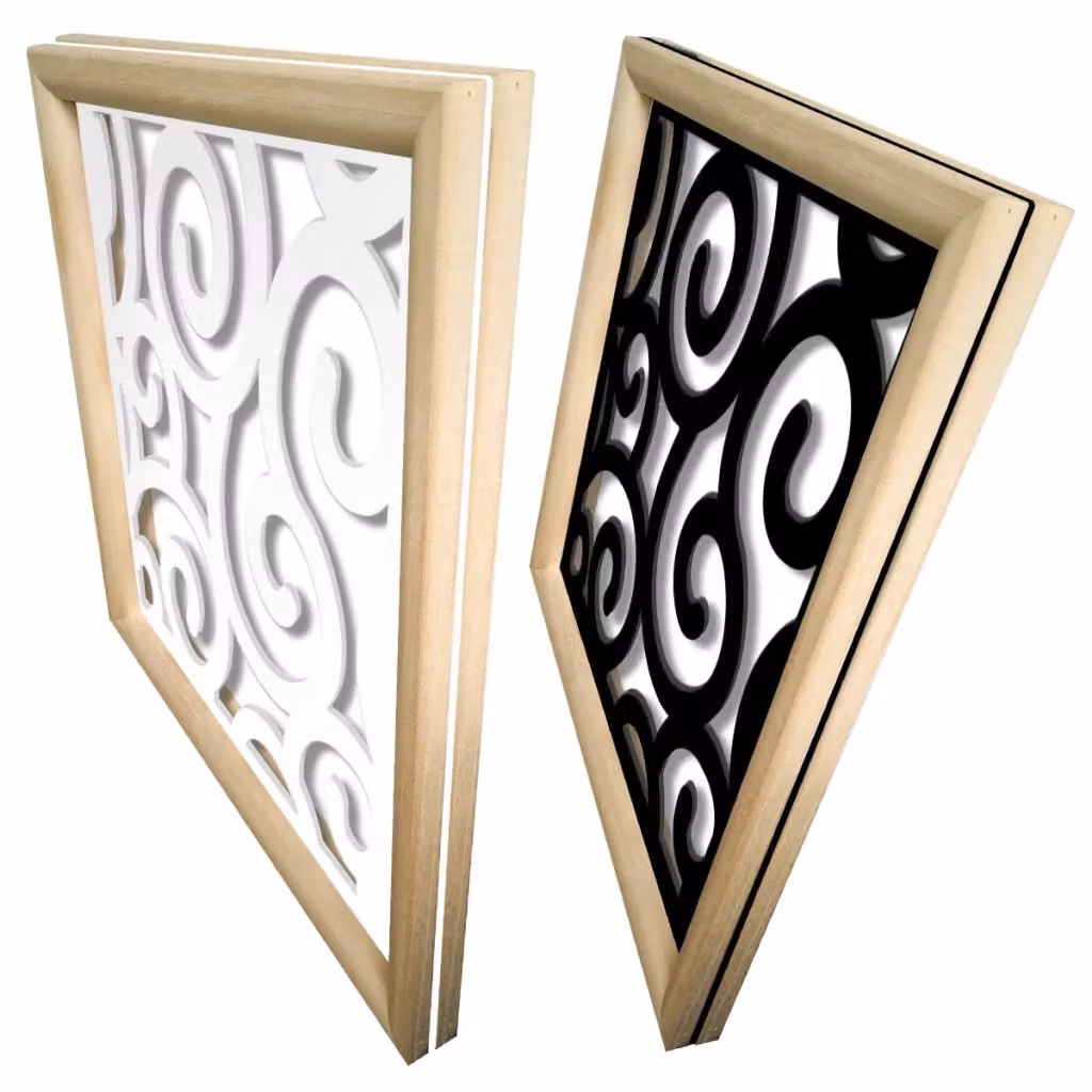 Moduli Decorativi GHIRIGORI Signorbit in Legno e PVC, Colore Bianco, L/P/H: 98 x 98 x 64 cm – 2