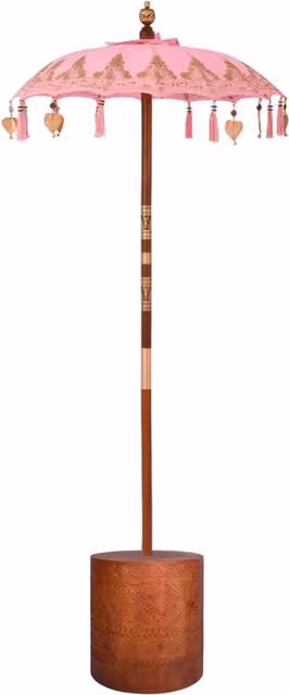 Ombrello balinese con base 2 pz Rosa 3433034
