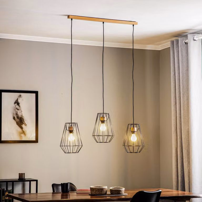 Lampada a sospensione Finan BRITOP, dimmerabile, Nero, Soggiorno / Sala da pranzo, Metallo, Moderno, Lampada a sospensione