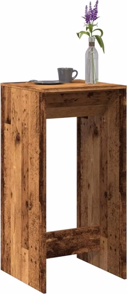 Maison Exclusive - Tavolo da bar effetto legno antico 51x50x103,5 cm Materiale ligneo
