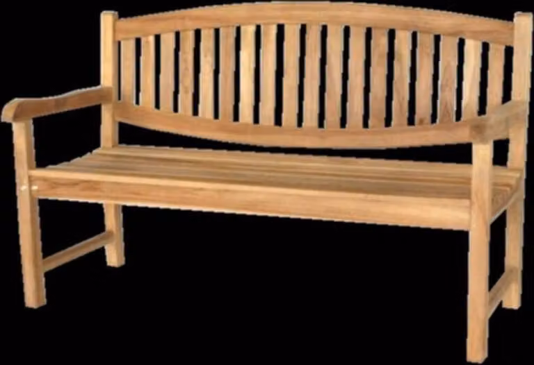 Decomeubel, panca da giardino in teak, modello Sanur, 180 cm