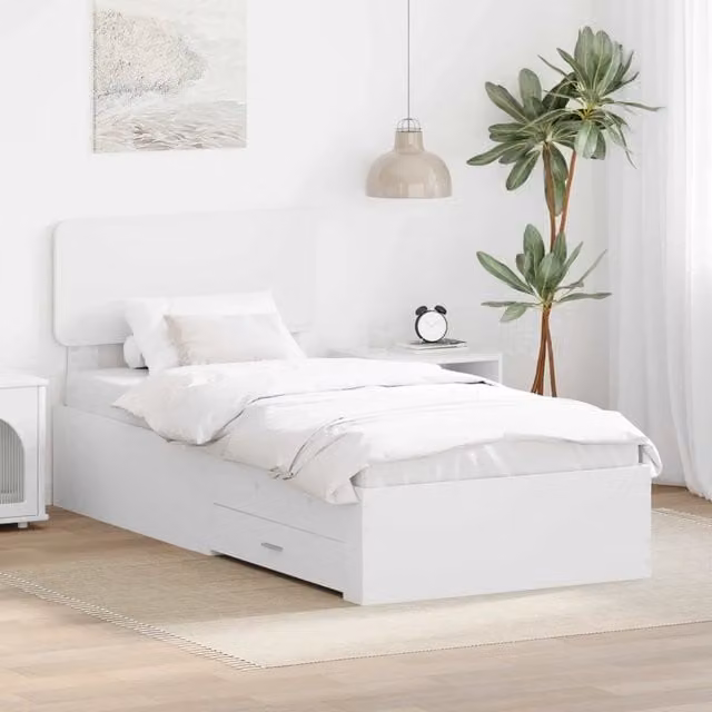 Struttura del letto Bianco 90 x 190 cm Legno ingegnerizzato 3412427