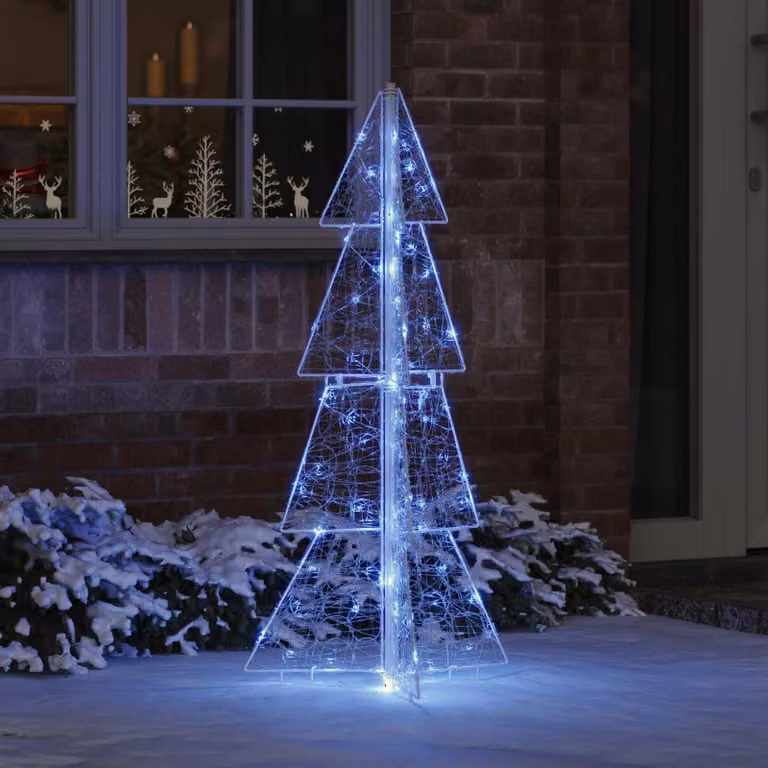 Maison Exclusive - Albero di Natale con 100 luci blu, 120 cm, in acrilico