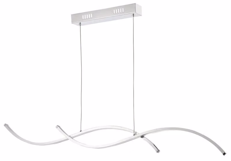 Lampada a sospensione LED Casa Padrino, finitura argento, 100 x H. 9,7 cm - Lampada da soffitto moderna di design