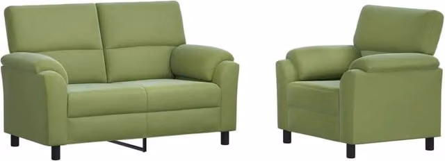 Set di 2 divani moderni vidaXL in velluto verde per il tuo soggiorno
