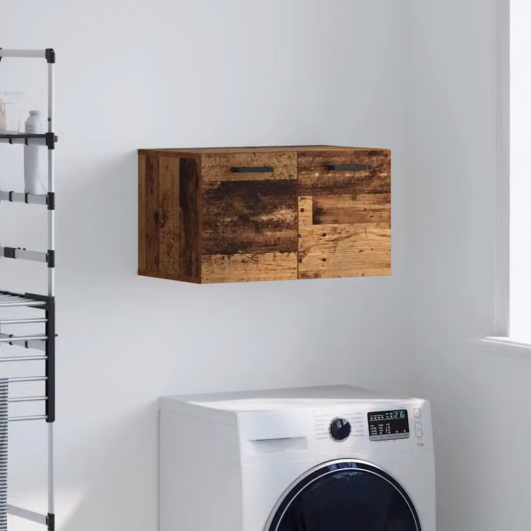 Mobiletto a muro moderno vidaXL in legno marrone con ante a battente e ripiani interni L/P/H: 60 x 36,5 x 35 cm