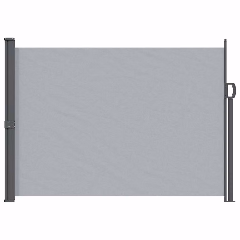 Tenda laterale retrattile vidaXL in poliestere grigio, L: 300 cm, H: 160 cm