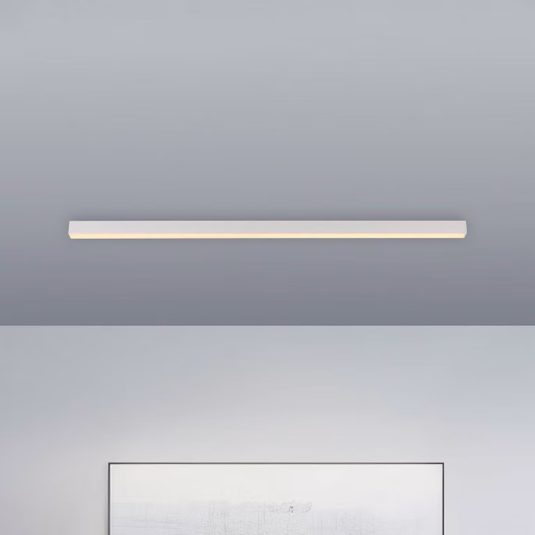 PURE Plafoniera a LED Lines, dimmerabile, Bianco / Opale, Soggiorno / Sala da pranzo, Alluminio, Moderno, Plafoniera LED