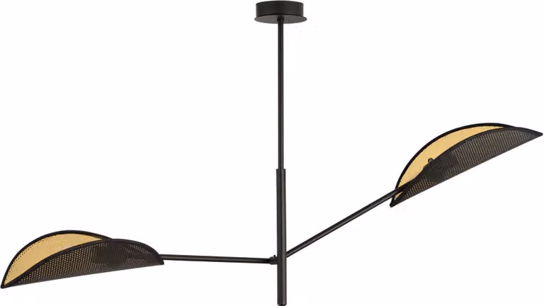 Lampada da soffitto Emibig 2xE14 40W VENE 2 NERO/ORO 1158/2