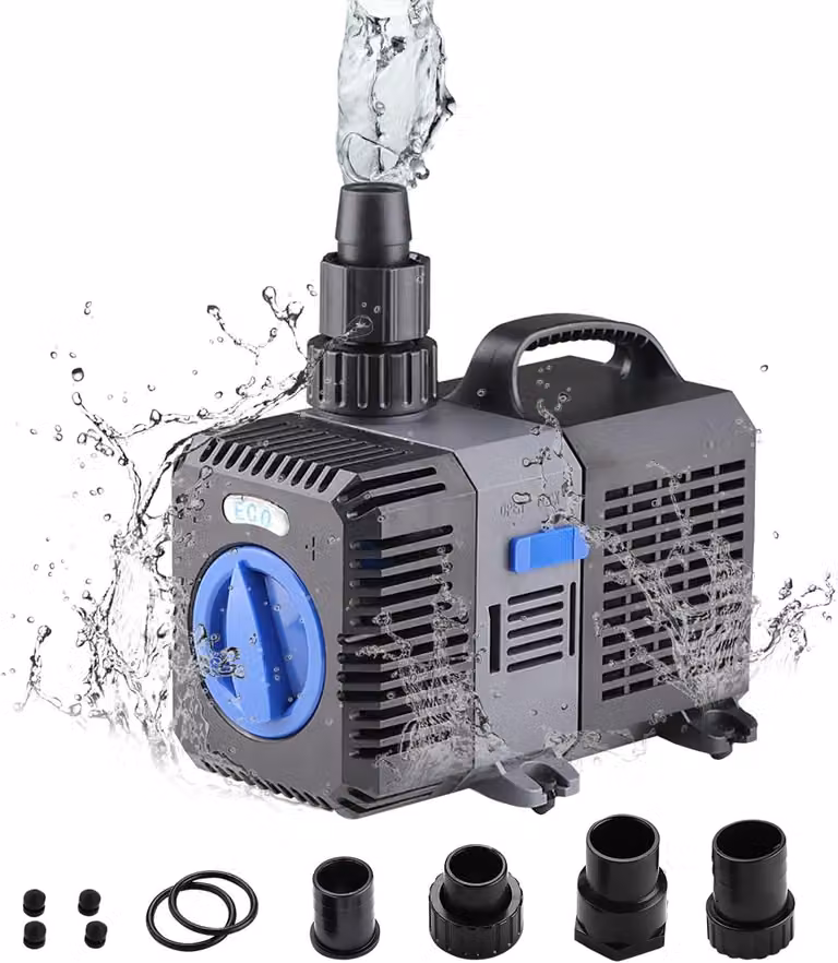 Pompa per stagno - Pompa per acqua - Potente pompa filtrante per stagni ornamentali e corsi d'acqua, portata 4500 L/H