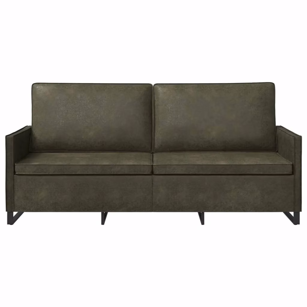 Divano a 3 posti vidaXL in tessuto verde con struttura in metallo e poggiatesta regolabile L: 190 cm, P: 81 cm, H: 82 cm – 2