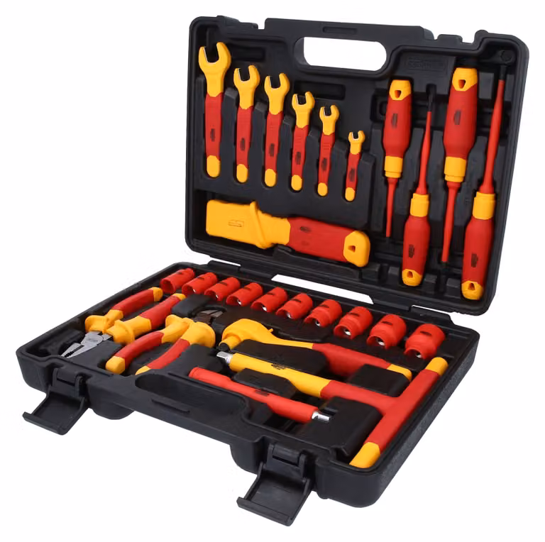 KS TOOLS Set di utensili isolati per veicoli ibridi ed elettrici, 26 pezzi - 117.1895