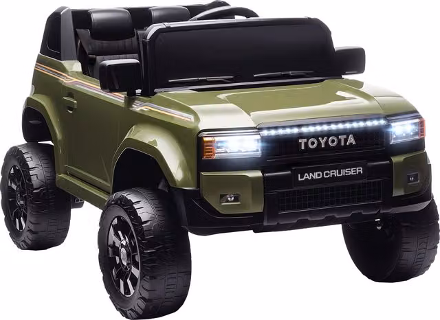 Auto Elettrica per Bambini AIYAPLAY Toyota Land Cruiser 12V con Telecomando, Verde