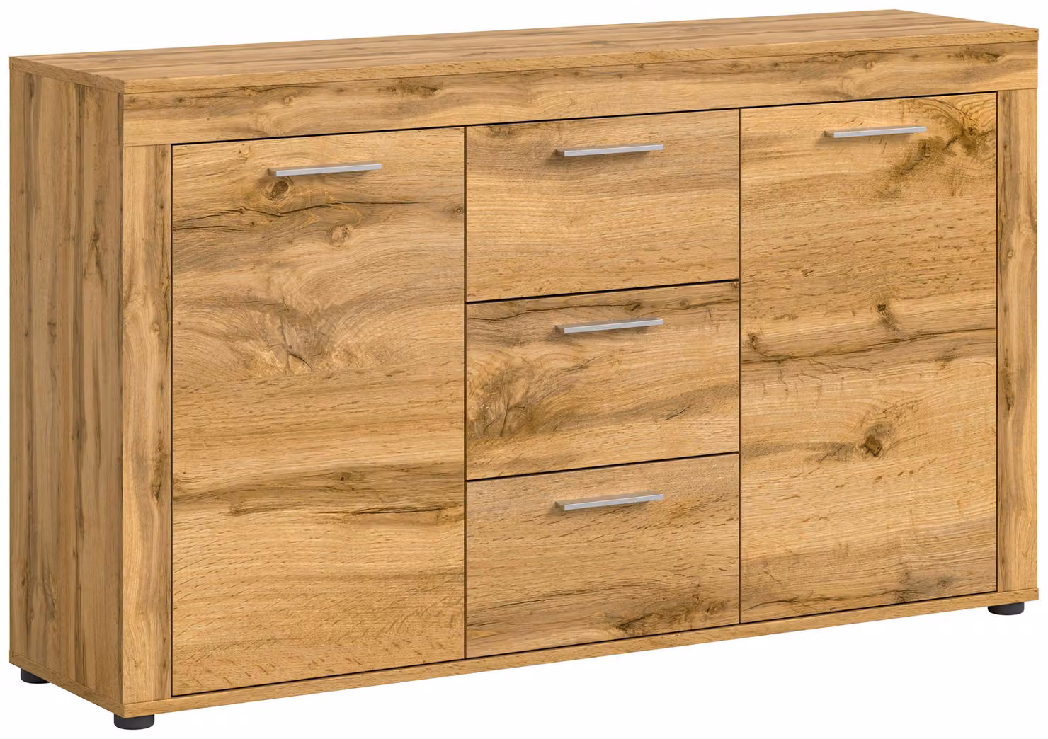 Credenza Jam a 2 ante e 3 cassetti in rovere.