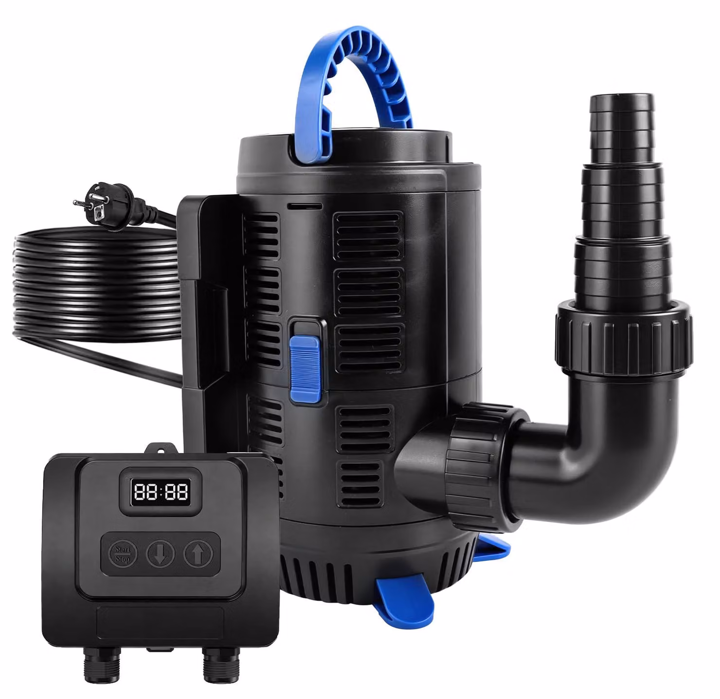 Pompa per stagno, capacità regolabile - Portata: 15000 litri/ora - Potenza: 37 Watt - Elettrica, con cavo