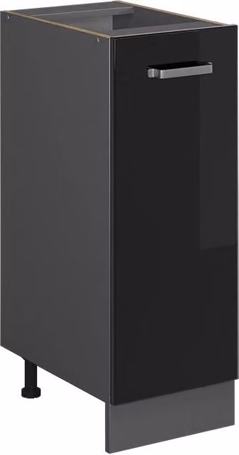 Armadio dispensa da cucina Vicco R-Line moderno nero lucido e antracite con ante a battente L: 30 cm, P: 46 cm, H: 181,6 cm