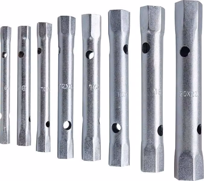 klíče trubkové, sada 8ks, 6-22mm, CrV