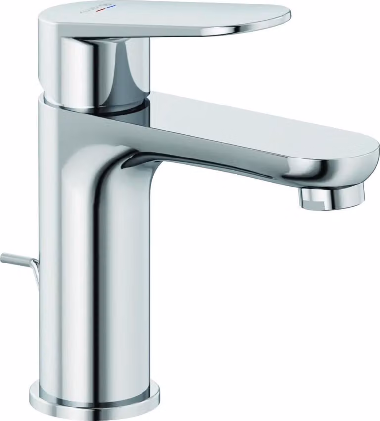 Kludi X1 Lavabo EHM 100 a bassa pressione con set di scarico cromato, 1 pz.