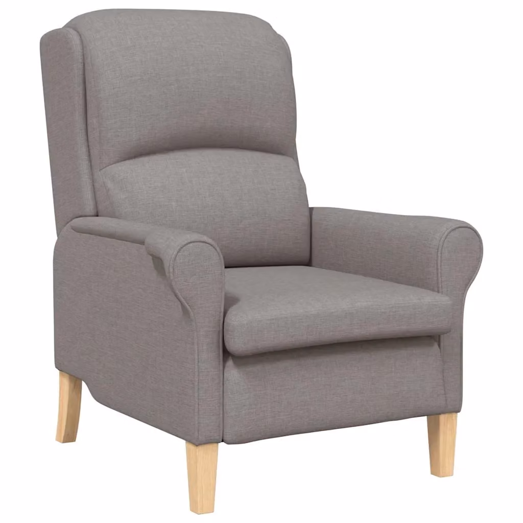 Poltrona Talpa vidaXL in tessuto beige o grigio con braccioli, L: 76 cm, P: 94 cm, H: 102 cm – 2