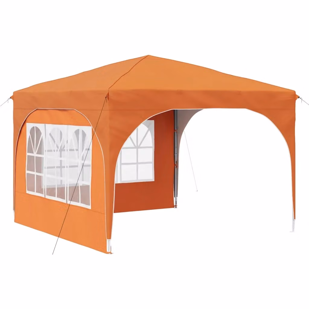 Gazebo a pop-up per feste DESIGN IN, Arancione e Argento, L 290 x P 290 x H 245 cm – 2